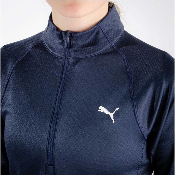 Puma Girls Small Drycell 1/4 Zip Golf Top Blue NWT - Picture 5 of 12